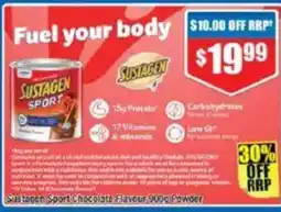 Chemist Warehouse Sustapen Sport Chocolate Flavour Powder offer