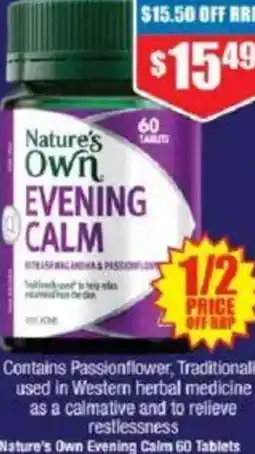 Chemist Warehouse Nature's Own EVENING CALM 60 tablets offer
