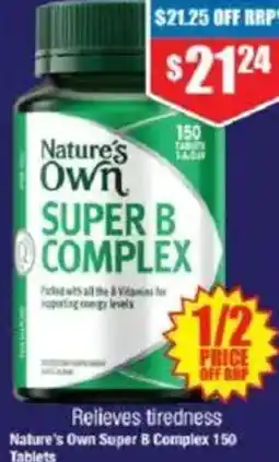 Chemist Warehouse Nature's Own SUPER B COMPLEX 150 tablets offer