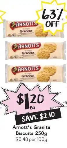 Drakes Arnott’s Granita Biscuits 250g offer