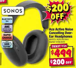 JB Hi-Fi Ace Active Noise Cancelling Over- Ear Headphones offer