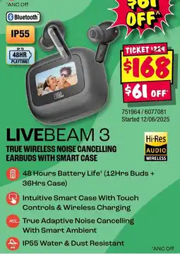 JB Hi-Fi LIVEBEAM 3 offer