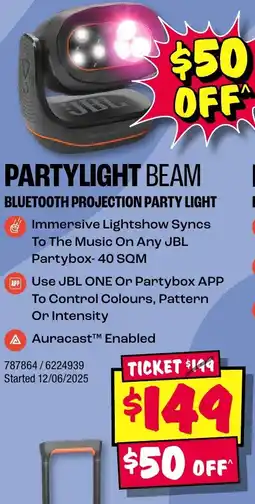 JB Hi-Fi PARTYLIGHT BEAM offer