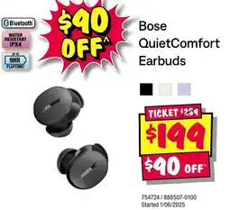 JB Hi-Fi Bose QuietComfort Earbuds offer