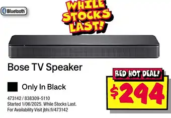 JB Hi-Fi Bose TV Speaker offer