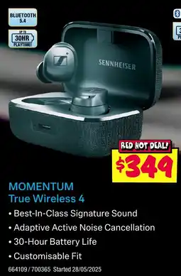 JB Hi-Fi MOMENTUM True Wireless 4 offer