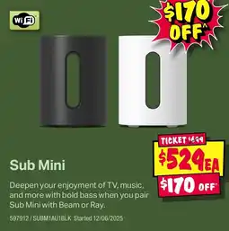 JB Hi-Fi Sub Mini offer