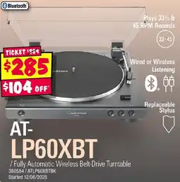 JB Hi-Fi AT- LP60XBT offer