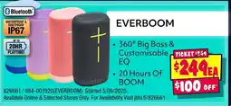 JB Hi-Fi EVERBOOM offer