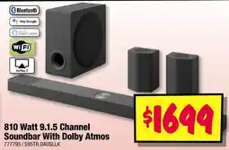 JB Hi-Fi 810 Watt 9.1.5 Channel Soundbar With Dolby Atmos offer