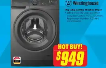 The Good Guys Westinghouse 9kg-5kg Combo Washer Dryer offer