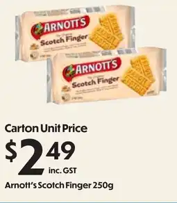 Campbells Wholesale Arnott's Scotch Finger offer