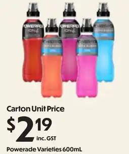 Campbells Wholesale Powerade Varieties offer