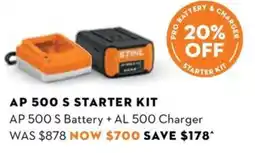 STIHL AP 500 S STARTER KIT offer