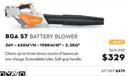 STIHL BGA 57 BATTERY BLOWER offer