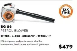 STIHL BG 86 PETROL BLOWER offer