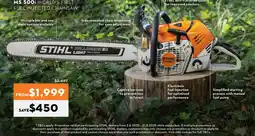 STIHL MS 500i WORLD'S FIRST FUEL INJECTED CHAINSAW offer