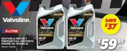 Auto One Valvoline RESTORE & PROTECT PREMIUM FULL SYNTHETIC ENGINE OIL RANGE offer