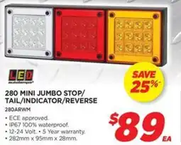 Auto One 280 MINI JUMBO STOP/ TAIL/INDICATOR/REVERSE offer