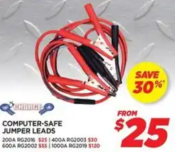 Auto One CHARGE COMPUTER-SAFE JUMPER LEADS offer