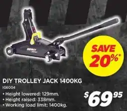 Auto One DIY TROLLEY JACK 1400KG offer