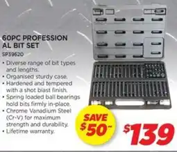 Auto One 60pc profession al bit set offer
