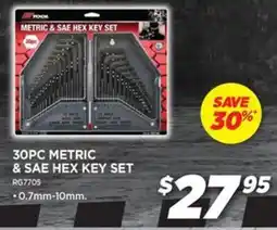 Auto One 30pc metric & sae hex key set offer