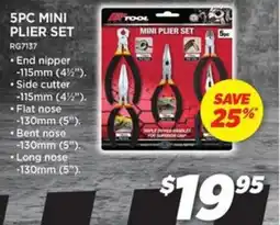 Auto One 5pc mini plier set rg7137 offer