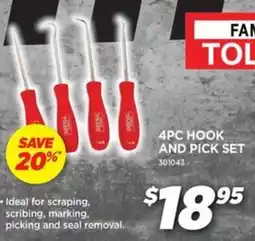 Auto One 4pc hook and pick set offer