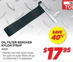 Auto One Oil filter remover nylon strap offer