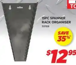 15pc spanner rack organiser