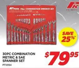 Auto One 30pc combination metric & sae spanner set offer