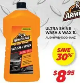 Auto One Ultra shine wash & wax offer