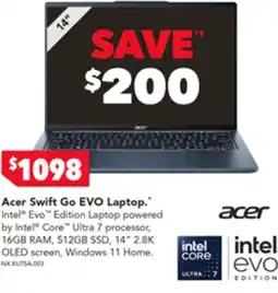 2nds World Acer Swift Go EVO Laptop offer