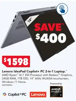 2nds World Lenovo IdeaPad Copilot+ PC 2-in-1 Laptop offer