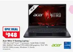 2nds World Acer Nitro V Gaming Laptop offer