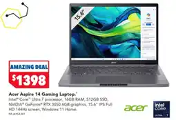 2nds World Acer Aspire 14 Gaming Laptop offer