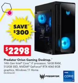 Predator Orion Gaming Desktop