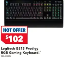 2nds World Logitech G213 Prodigy RGB Gaming Keyboard offer