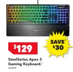 2nds World SteelSeries Apex 3 Gaming Keyboard offer