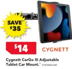 2nds World Cygnett CarGo III Adjustable Tablet Car Mount offer