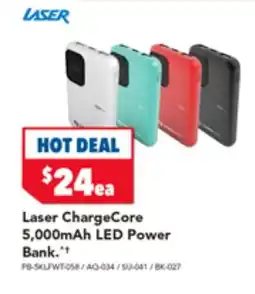 2nds World Laser ChargeCore 5,000mAh LED Power Bank offer