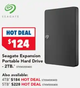 2nds World Seagate Expansion Portable Hard Drive - 4TB offer