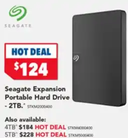 2nds World Seagate Expansion Portable Hard Drive - 5TB offer