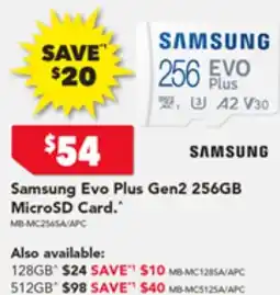 2nds World Samsung Evo Plus Gen2 128GB MicroSD Card offer