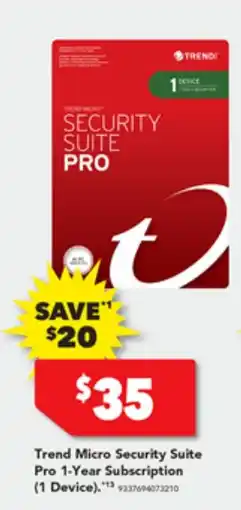 Trend Micro Security Suite Pro 1-Year Subscription (1 Device)