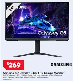2nds World Samsung 24" Odyssey G30D FHD Gaming Monitor offer