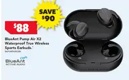 BlueAnt Pump Air X2 Waterproof True Wireless Sports Earbuds