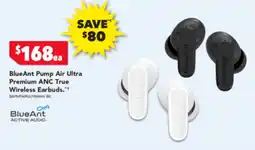BlueAnt Pump Air Ultra Premium ANC True Wireless Earbuds