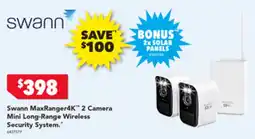 2nds World Swann MaxRanger4K™ 2 Camera Mini Long-Range Wireless Security System offer